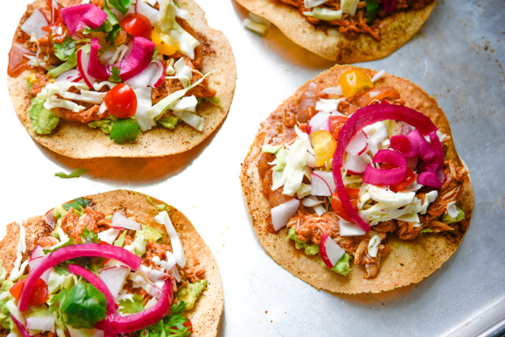 Shredded Chicken Tostadas – Precious Time Blog