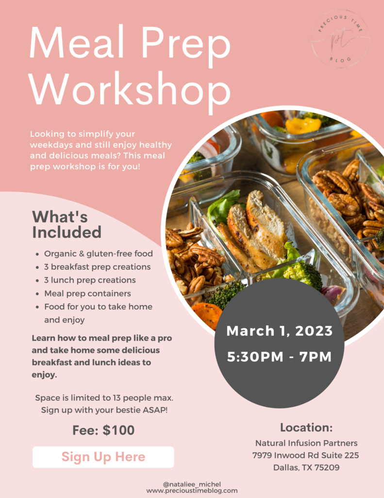 Meal Prep Workshop – Precious Time Blog